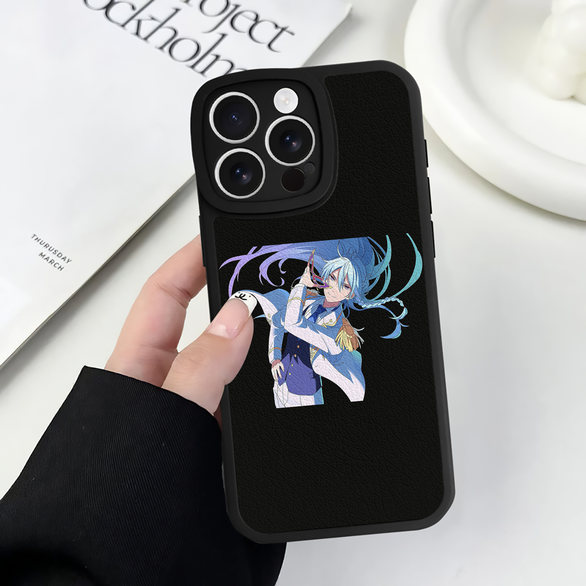 （画像用） あんさんぶるスターズ! Ensemble Stars 【iPhone 16シリーズ対応】シリコンスマホケース（レザー調） 材質：シリコン